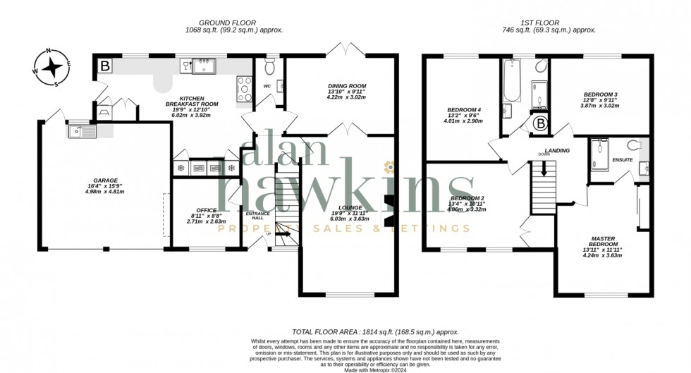 Floorplan for Saltspring Drive, Royal Wootton Bassett, SN4