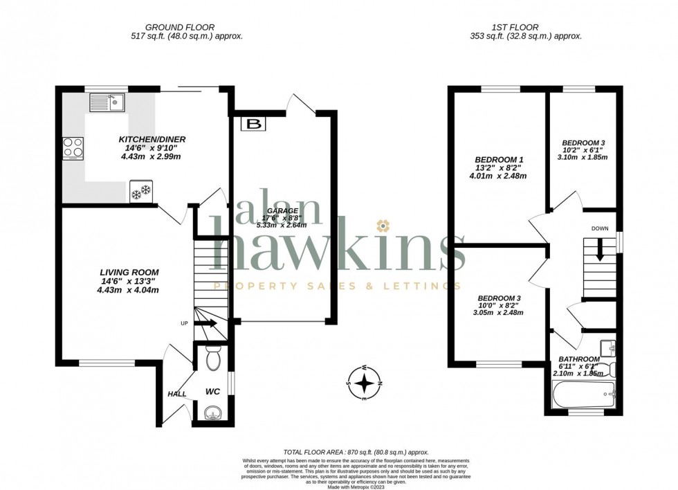 Floorplan for Bishopdale Close, Nine Elms SN5 5