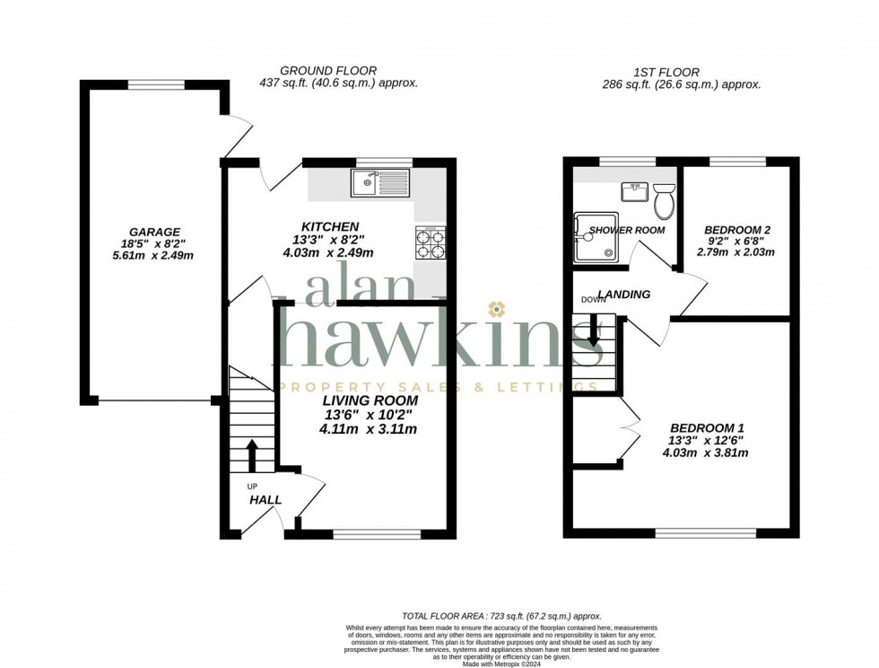 Floorplan for Bardsey Close, Royal Wootton Bassett SN4 8