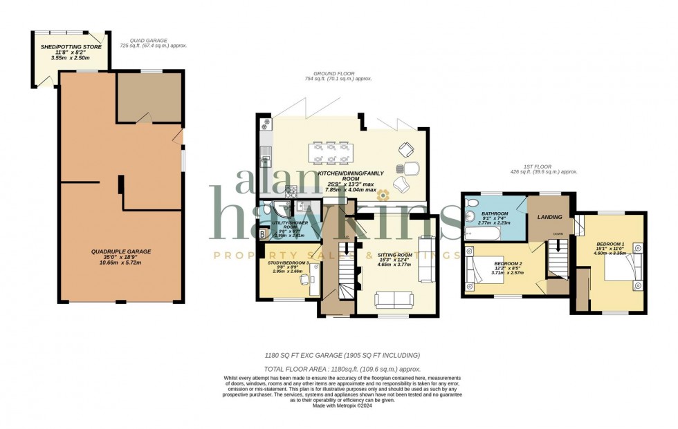 Floorplan for Pavenhill, Purton