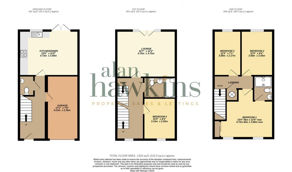 Floorplan for Blain Place, Royal Wootton Bassett