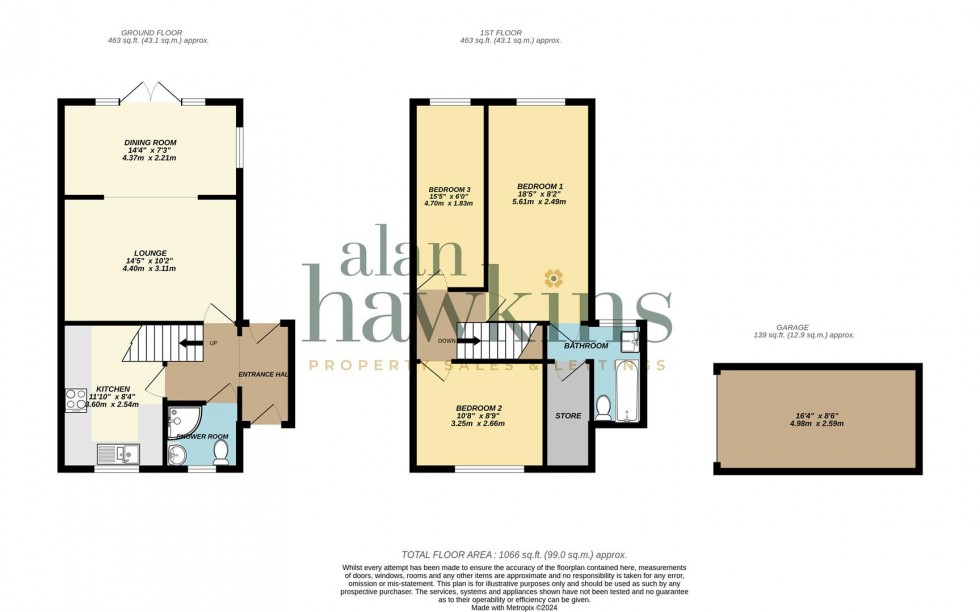 Floorplan for Shakespeare Road, Royal Wootton Bassett