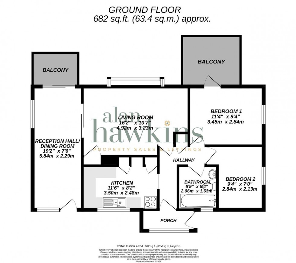 Floorplan for Bungalow Caravan Park, Bradenstoke SN15