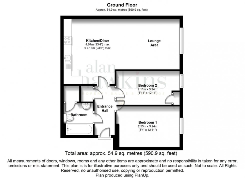 Floorplan for Cloatley Crescent, Royal Wootton Bassett.