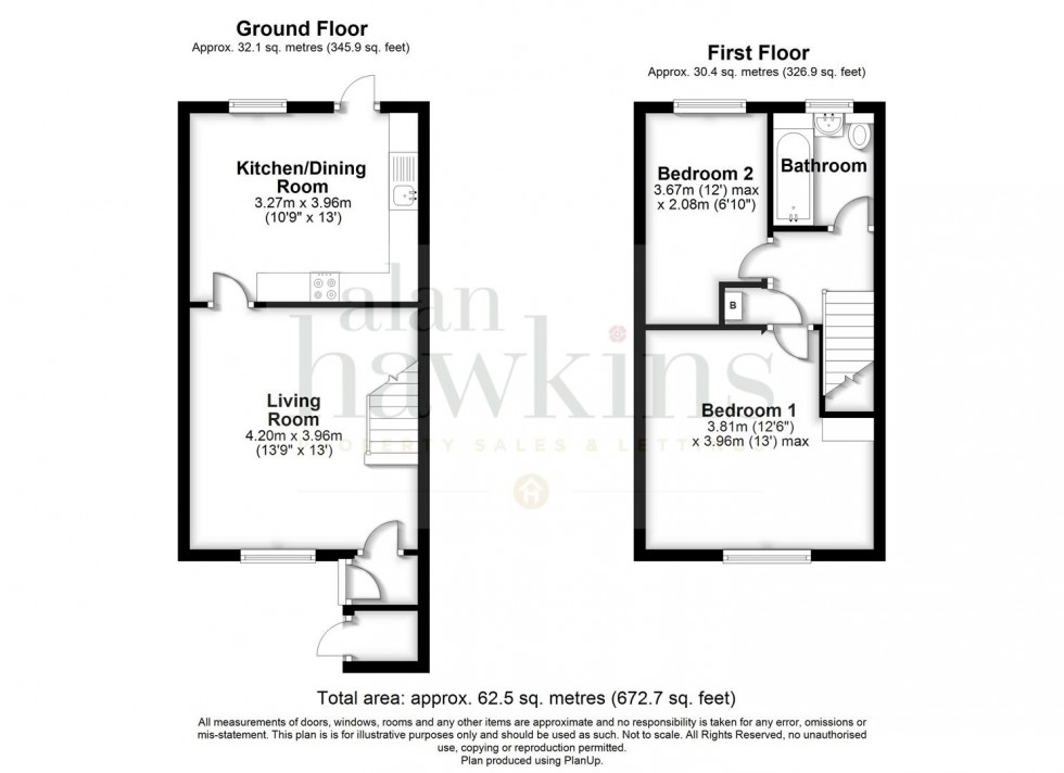 Floorplan for Saffron Close, Royal Wootton Bassett