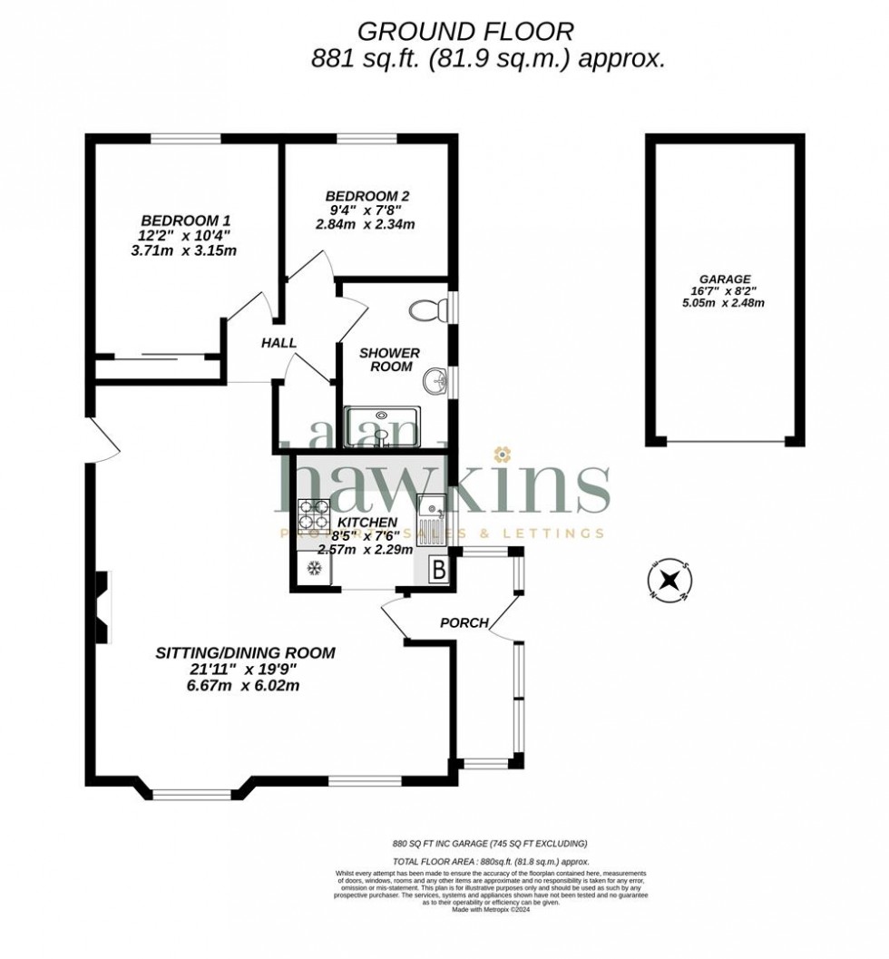 Floorplan for Kingsley Avenue, Royal Wootton Bassett SN4 8