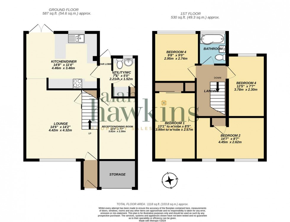 Floorplan for Aspen Close, Royal Wootton Bassett