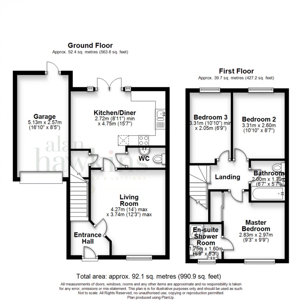 Floorplan for Blain Place, Royal Wootton Bassett