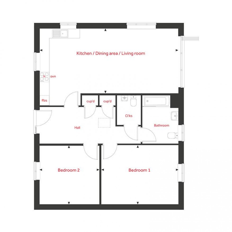 Floorplan for Lyneham Fields, South View, Lyneham