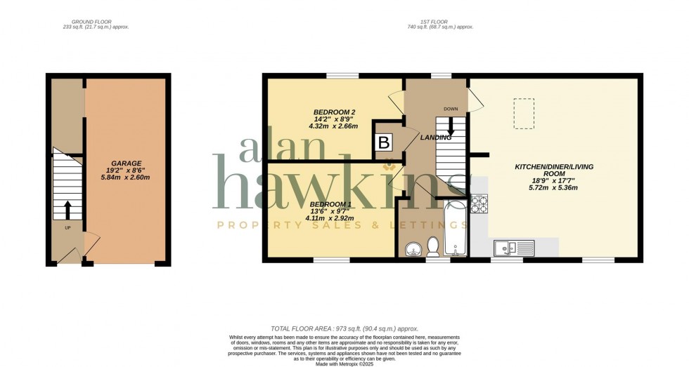 Floorplan for Buxton Way, Royal Wootton Bassett