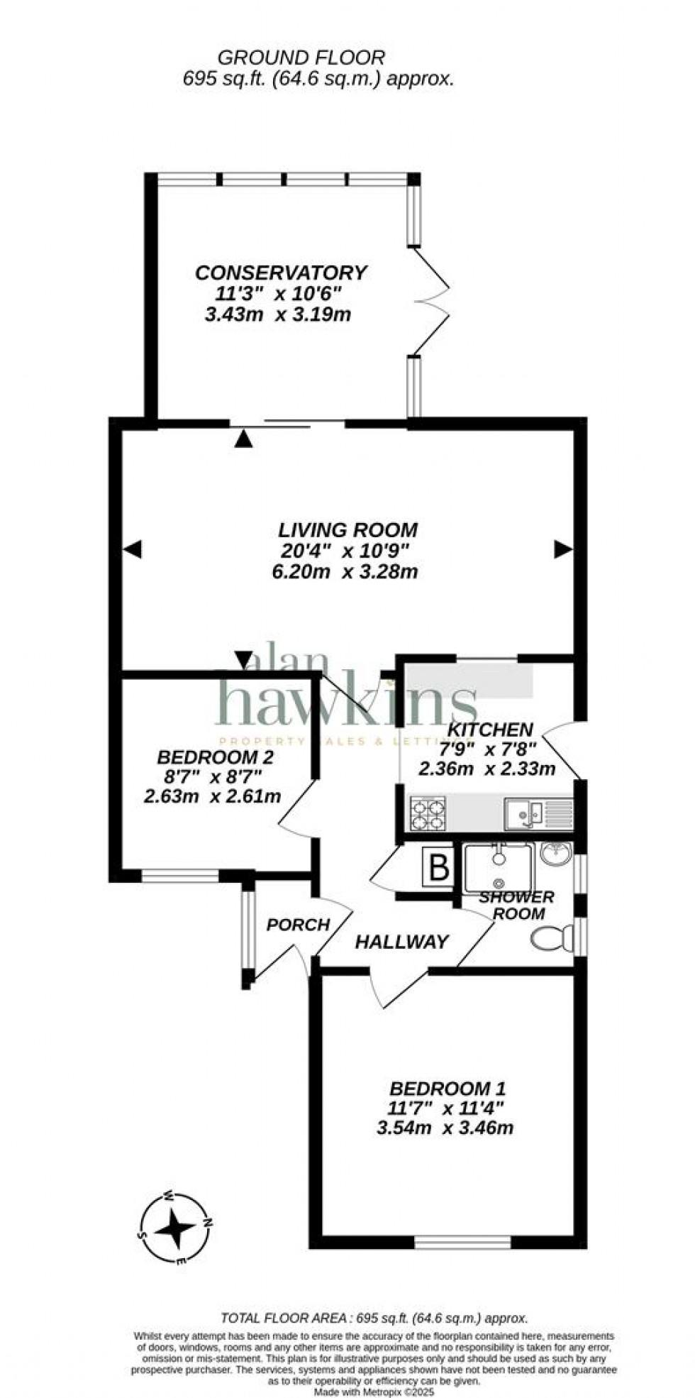 Floorplan for Noredown Way, Royal Wootton Bassett,