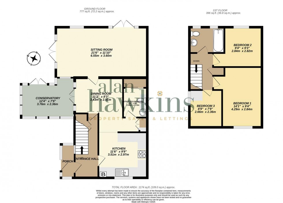 Floorplan for Branscombe Drive, Royal Wootton Bassett