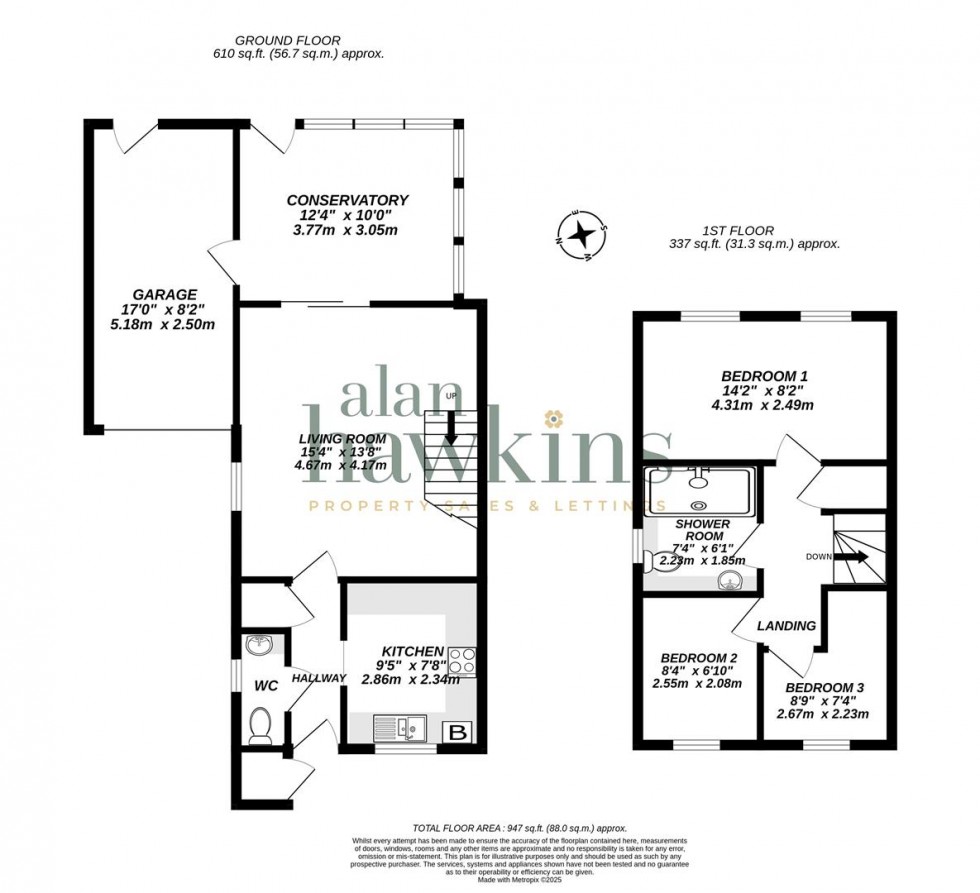 Floorplan for Elm Close, Lyneham SN15 4